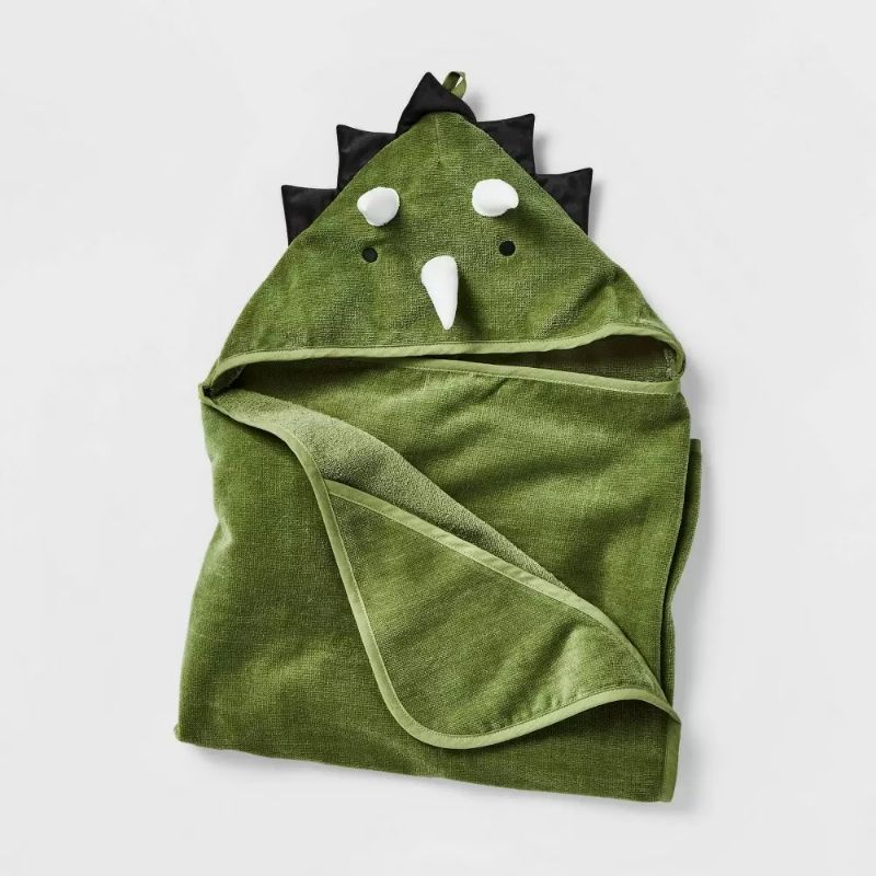 Photo 1 of 25"x50" Dinosaur Hooded Towel - Pillowfort
