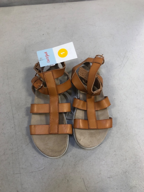 Photo 1 of Girls' Ellie Gladiator Sandals - Cat & Jack Cognac 1