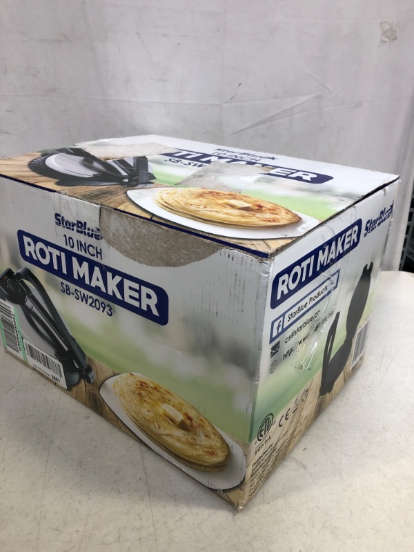 Photo 2 of 10inch Roti Maker by StarBlue with FREE Roti Warmer - The automatic Stainless Steel Non-Stick Electric machine to make Indian style Chapati, Tortilla, Roti AC 110V 50/60Hz 1200W