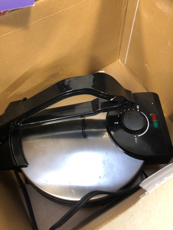 Photo 4 of 10inch Roti Maker by StarBlue with FREE Roti Warmer - The automatic Stainless Steel Non-Stick Electric machine to make Indian style Chapati, Tortilla, Roti AC 110V 50/60Hz 1200W