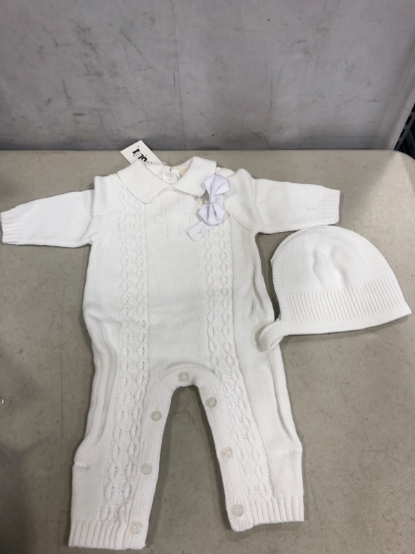 Photo 2 of Booulfi Baby Boy's Christening Baptism Outfits Suit with Hat?Cross Detail #301-white 0-3 Months