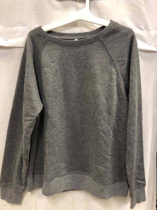 Photo 1 of Biucly Womens Fashion Crewneck Sweatshirts Casual Long Sleeve Pullover Tops - Grey Color - size M