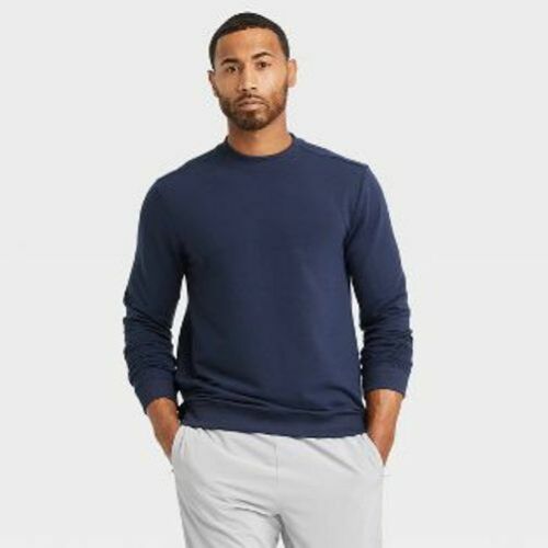 Photo 1 of Men's Navy Soft Gym Crewneck Sweatshirt - All In Motion SIZE LARGE 