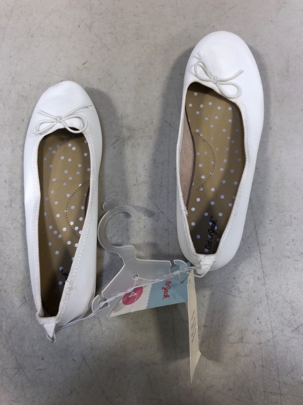 Photo 2 of Girls' Stacy Slip-on Ballet Flats - Cat & Jack White 4
