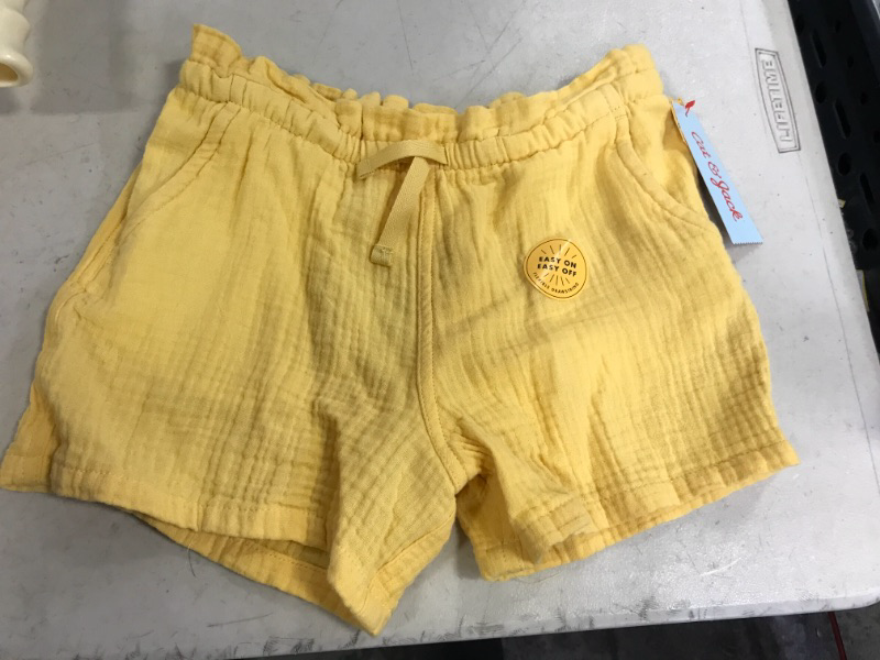 Photo 2 of Girls' Woven Gauze Shorts - Cat & Jack - Color Yellow Size M (7/8)