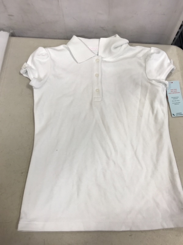 Photo 1 of Girls' Short Sleeve Interlock Unifor Polo Shirt - Cat & Jack - Size M (7/8)