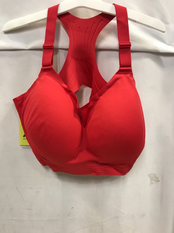 Photo 3 of All in Motion Women's High Support Embossed Racerback Run Bra - (as1, Alpha, X_l, Regular, Regular, Cherry Red)--XL 