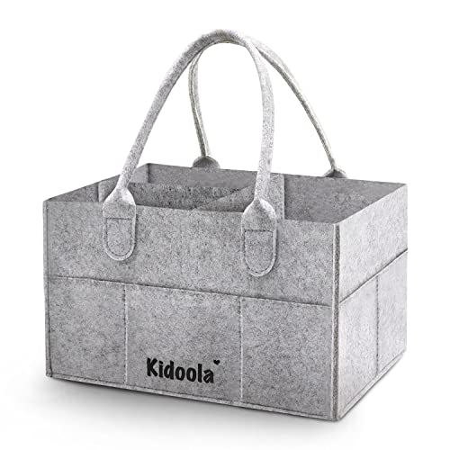 Photo 1 of KIDOOLA Baby Diaper Caddy Organizer - Nursery Wipe Storage Bag, Baby Care Compartments Basket, Portable Diaper Organizer for Newborn Baby Essentials,