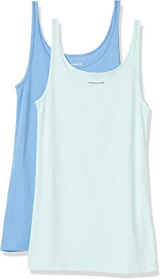 Photo 1 of Amazon Essentials Women's Slim-Fit Thin Strap Tank, Pack of 2 SIZE XS