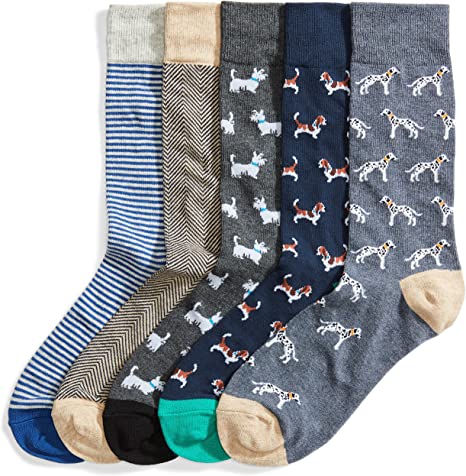 Photo 1 of Goodthreads Men's Patterned Socks, Pack of 5
