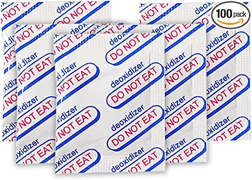 Photo 1 of 100cc Oxygen Absorbers - 100 Count (10x Packs of 10) - for Long Term Food Storage & Survival, Mylar Bags, Canning, Harvest Right
