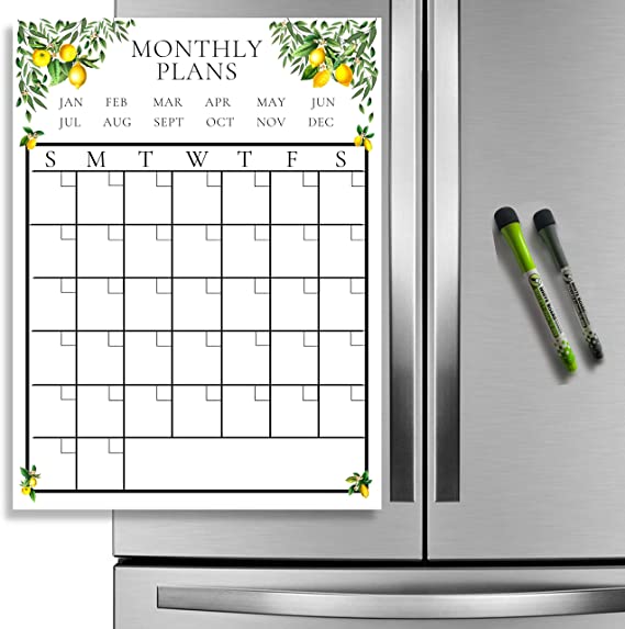 Photo 1 of 2023 Magnetic Fridge Calendar + Dry Erase Magnetic Markers French Door Vertical 6 Row 12x16 Inch Fridge Magnet Calendar for Fridge Whiteboard Magnetic Refrigerator Calendar Magnetic Dry Erase Calendar
