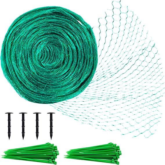 Photo 1 of 13Ft x 33Ft Anti Bird Netting for Garden Protect Vegetable Plants Flowers Bushes and Fruit Trees, Reusable Poultry Trellis Netting for Against Birds, Deer, Squirrels and Fish Ponds Cover
