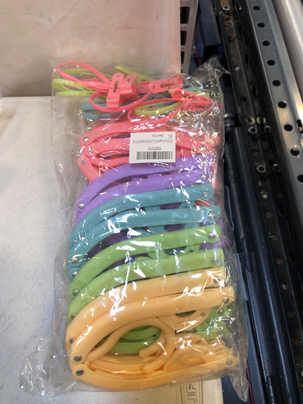 Photo 1 of 20 Pcs Travel Hangers with Clips- Portable Folding Clothes Hangers Travel Accessories Foldable Clothes Drying Rack for Travel
