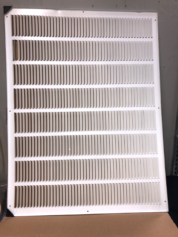 Photo 2 of 32" x 16" Return Air Grille - Sidewall and Ceiling - HVAC Vent Duct Cover Diffuser - [White] [Outer Dimensions: 33.75w X 17.75" h]