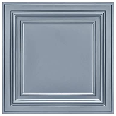 Photo 1 of Art3d PVC Ceiling Tiles, 2'x2' Plastic Sheet in Gray (12-Pack)