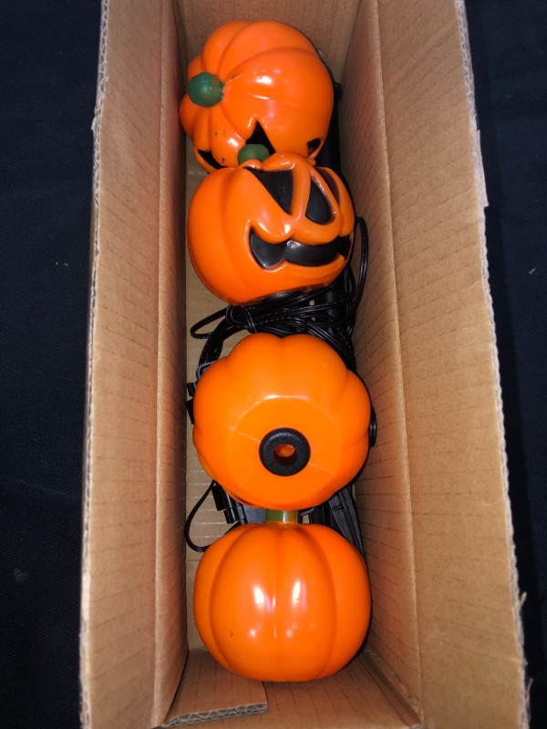 Photo 2 of 4 Pack Halloween Pumpkin Pathway Lights, Orange Stake Lights Halloween Outdoor Decorations, Timer Waterproof & Battery Operated 3D LED Pumpkin Halloween Decor for Yard Porch Lawn Pathway Garden