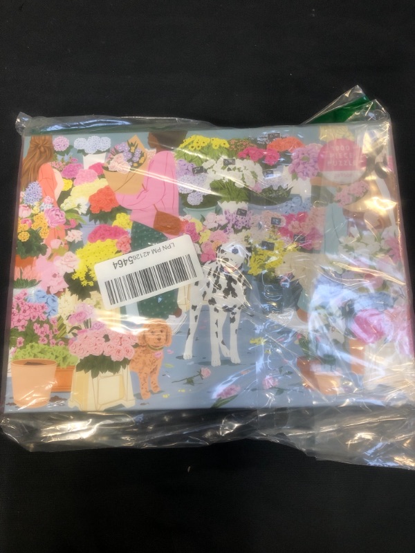 Photo 1 of Flower Market 1000 Piece Puzzle from Galison - Challenging 1000 Piece Puzzle, Floral Artwork Illustrations from Ana Hard, Thick and Sturdy Pieces, Wonderful Gift Idea
