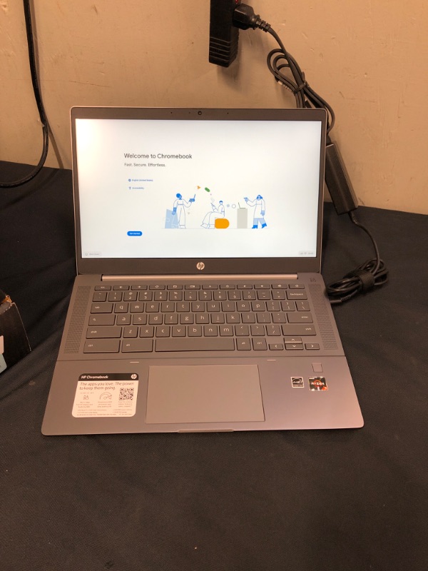 Photo 2 of 2022 HP Flagship Chromebook, 14" IPS Full HD(1920x1080) Screen with Anti-Glare, AMD Dual-Core Processor Up to 3.5 GHz, 4GB DDR4 Ram, 128GB SSD, Webcam, Chrome OS, Ash Gray (Renewed)

