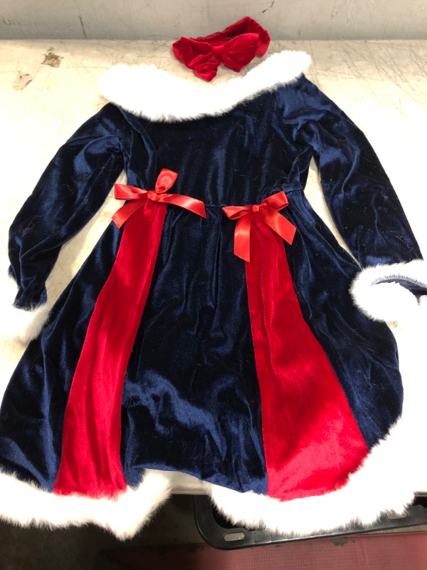 Photo 2 of AIKEIDY Toddler Baby Girl Christmas Dress Long Sleeve Velvet Dress for Holiday Wedding Party SIZE 3-4T 
