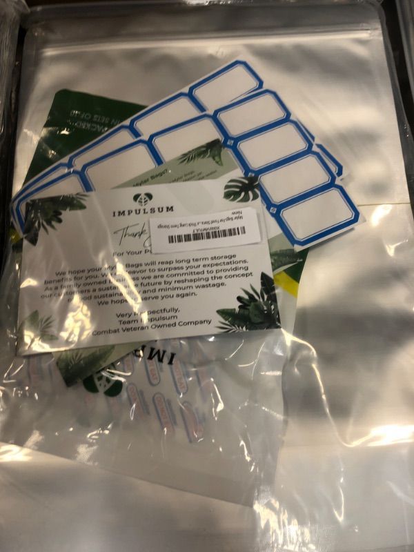 Photo 1 of 25 Pcs 1 Gallon 13 Mil Mega Thick Mylar Bags for Food Storage with Oxygen Absorbers 300cc 