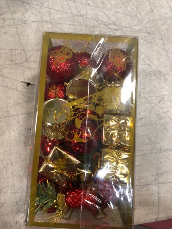 Photo 1 of 32pcs Christmas Tree Decoration Set Red Green Gold Christmas Ball S