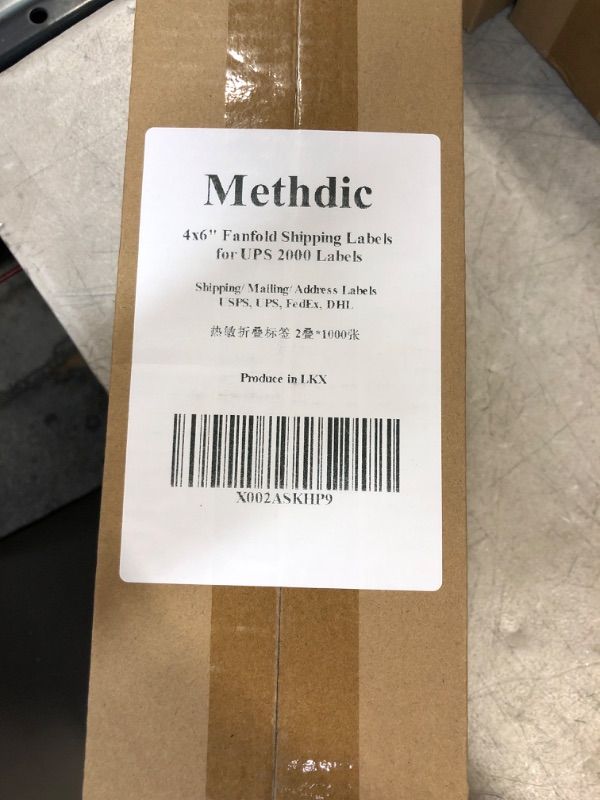 Photo 2 of Methdic 4x6 Fan-Fold Thermal Direct Shipping Labels 2000 Labels 