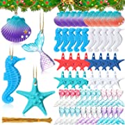 Photo 1 of 60 Pieces Christmas Hanging Ornaments Ocean Themed 