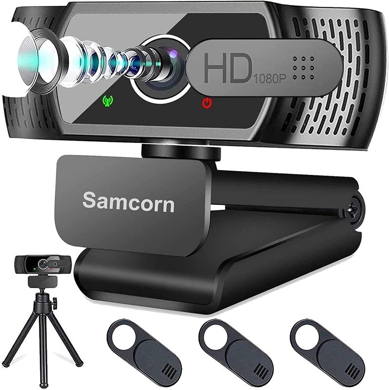 Photo 1 of Webcam with Microphone for Desktop,1080P HD USB Webcam Live Streaming Laptop PC Computer Web Camera for Video Calling Conferencing Recording Gaming, 3D Noise Reduction
