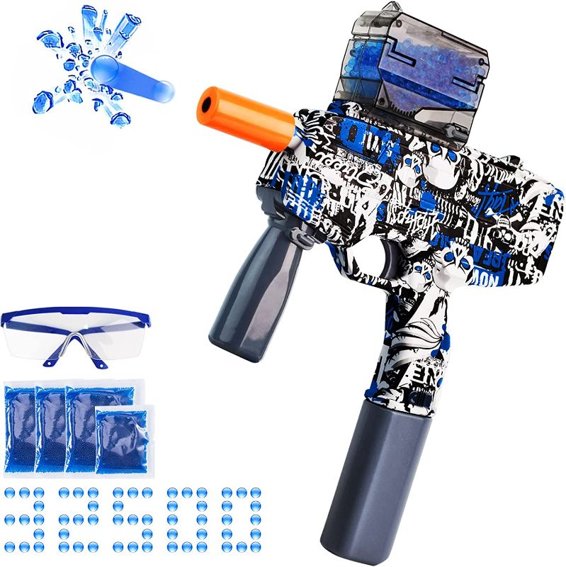 Photo 1 of AndTree Electric MP5 Toy, with Water Beads and Goggles, for Team Game, Blue