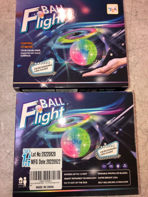 Photo 1 of 2 COUNT FLYING TOY BALL W BUILT IN LED LIGHT 