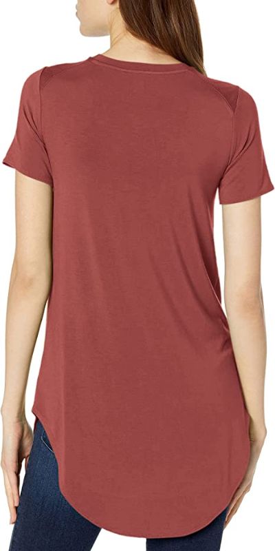 Photo 1 of Daily Ritual Women's Jersey Standard-Fit Short-Sleeve Open Crewneck Tunic SIZE XL 