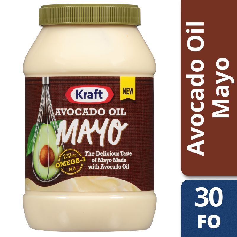 Photo 1 of 2 COUNT Kraft Avocado Oil Reduced Fat Mayonnaise, 30 Fl Oz Jar BB MAY 2023