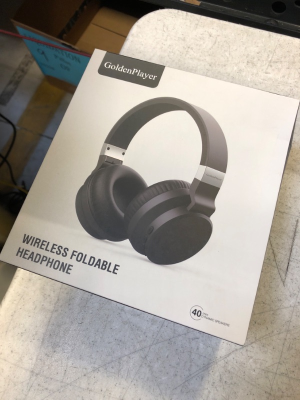 Photo 1 of Wireless Headphones with Microphone Over Ear GoldenPlayer Deep Bass Hi-Fi Stereo Wireless Headphones Soft Earpads Lightweight Wired Wireless Headsets for Adults Travel Home Office Online Class Black