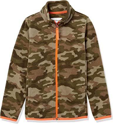 Photo 1 of Amazon Essentials Boys and Toddlers' Polar Fleece Full-Zip Mock Jacket SIZE SMALL 