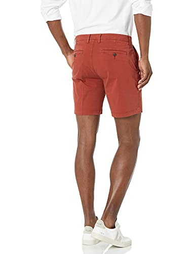 Photo 1 of Goodthreads Men's Slim-Fit 7" Flat-Front Comfort Stretch Chino Short, Rust, 34