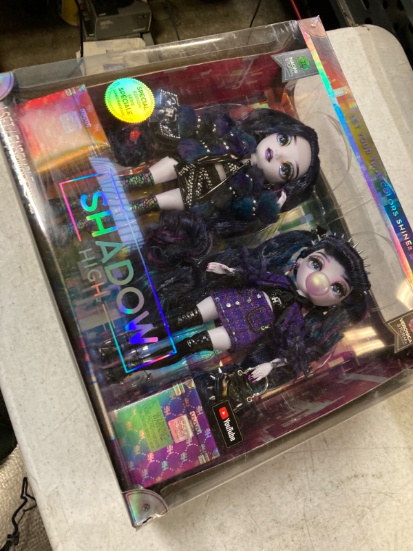 Photo 3 of Rainbow High Shadow High Special Edition Twins- 2-Pack Fashion Doll. Purple & Black Designer Outfits with Accessories, Great Gift for Kids 6-12 Years Old & Collectors, Multicolor, 585879