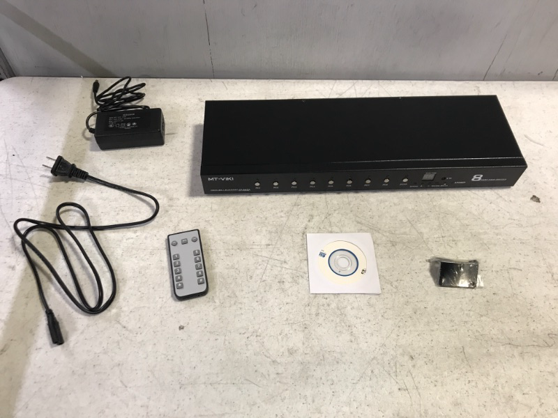 Photo 1 of MT-VIKI 8 Ports HDMI Switch 8x1 4K@60Hz (4:4:4) HDCP2.2 + Rack-Ears+RS232 +Auto Swtich, Auto Scan (8 in 1 Out)