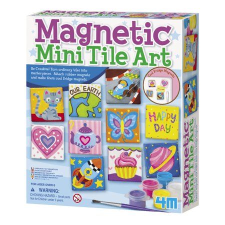 Photo 1 of 4M Magnetic Tile Art & Craft Kit (27 Pieces)
