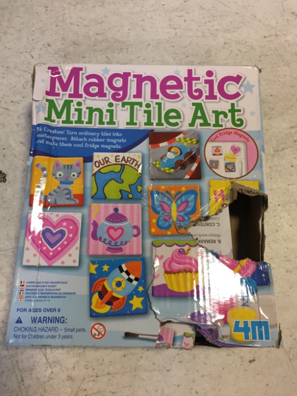 Photo 3 of 4M Magnetic Tile Art & Craft Kit (27 Pieces)
