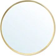 Photo 1 of ZENIDA Round Wall Mirror,24-inch Large Circle Mirror,Gold Metal Framed Wall-Mounted Bathroom Mirror,Decorative Round Mirror for Bathroom Decor,Vanity Bedroom,Living Room,Entryway
