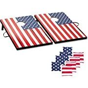 Photo 1 of Cornhole Outdoor Games Set - Flag Cornhole Boards Design with 8 Cornhole Bags and Carry Handle - Great for Yard Outdoor Game Events - Choose Your Set
