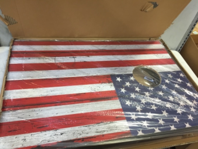 Photo 1 of Cornhole Outdoor Games Set - Flag Cornhole Boards Design with 8 Cornhole Bags and Carry Handle - Great for Yard Outdoor Game Events - Choose Your Set

