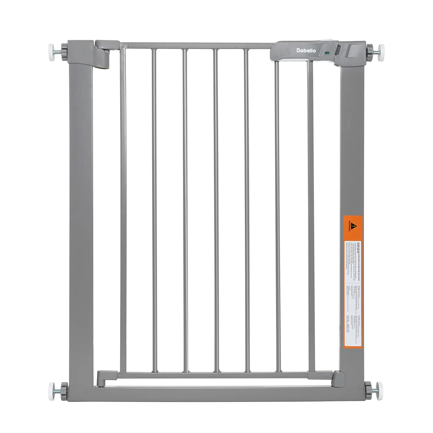 Photo 1 of Babelio 26-29 Inch Narrow Easy Install Baby Gate with Door, Fit for Doorways, Auto-Close Design, No Drilling, Pressure Mounted, Safety Gate w/Door for Child and Pets (Grey)
