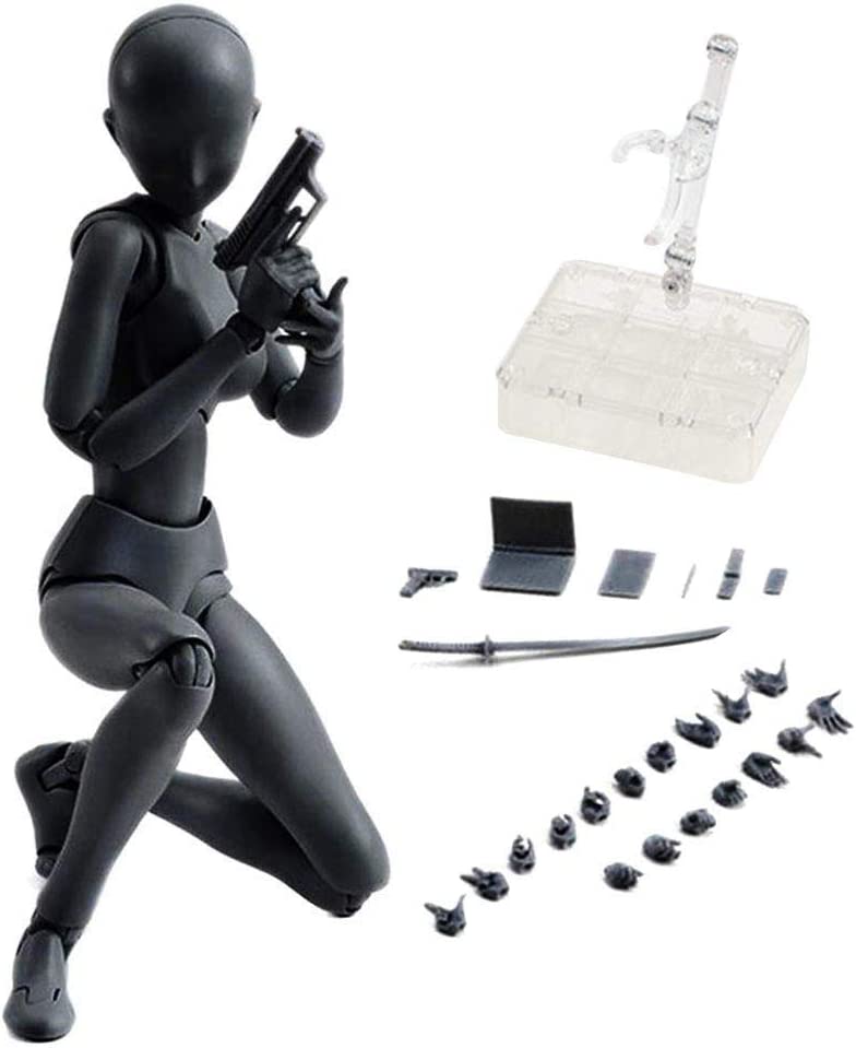 Photo 1 of AHOHOS Action Figure Drawing Models, Human Mannequin Body Kun Doll Body-Chan Male/Female Action Figure DX Set, Suitable for Sketching, Painting, Drawing Mannequin Figure Models for Artist, Black
2 PACK