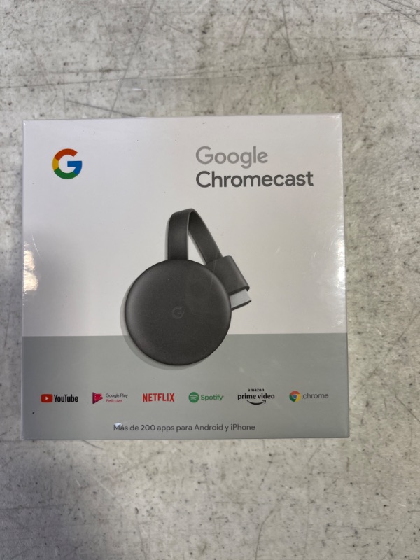 Photo 1 of Google Chromecast - Streaming Device with HDMI Cable - Stream Shows, Music, Photos, and Sports from Your Phone to Your TV
