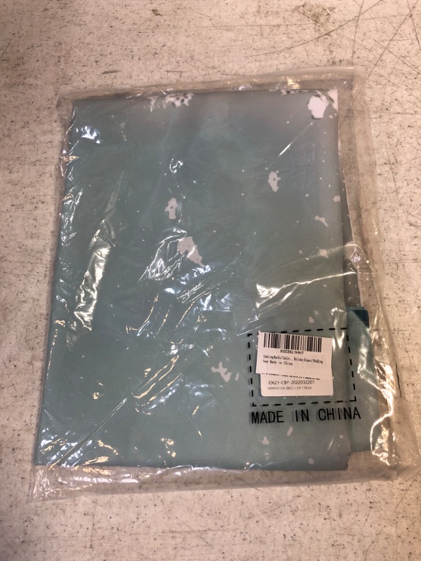 Photo 2 of Zadaling Marble Tablecloth Rectangle/Square Waterproof Aqua Teal Turquoise Table Cloth Cover for Kitchen Dinning Table Top Decoration-52x70Inch for Banquet/Party/Holiday Dinner/Wedding
