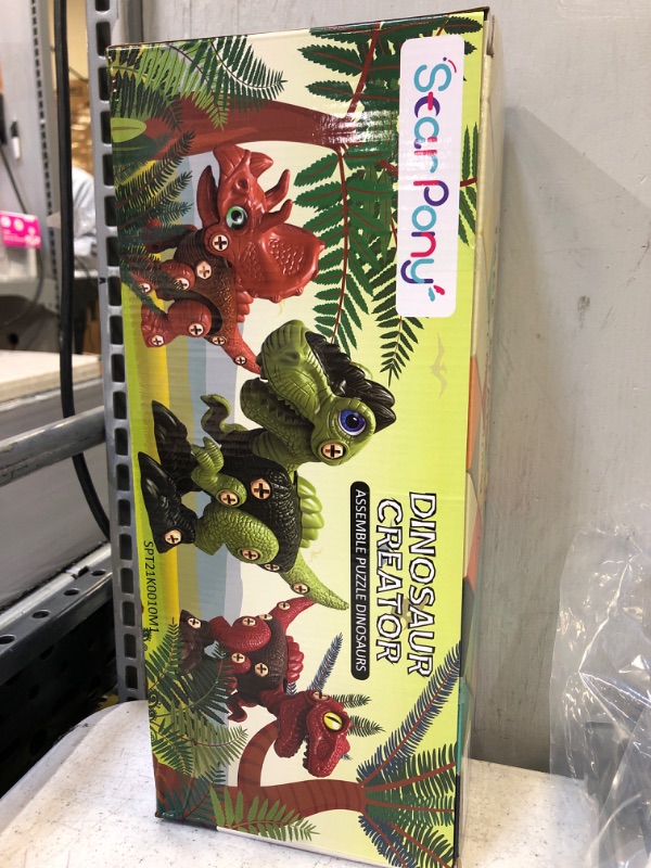 Photo 2 of 3 Pcs Take Apart Dinosaur Toys for 3 4 5 6 7 Year Old Boys Birthday Gifts with Dinosaur Eggs, Kids STEM Toys Dinosaur Toys for Kids 3-5 5-7 with Electric Drill