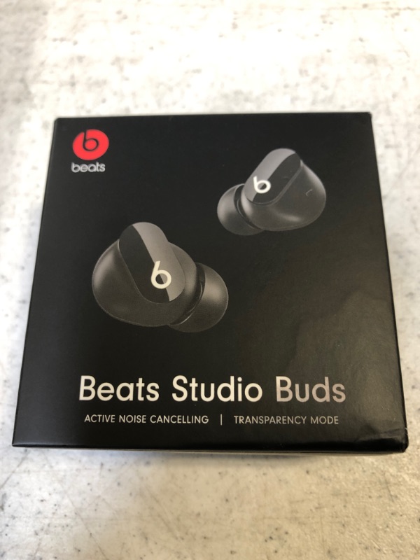 Photo 2 of Beats Studio Buds - True Wireless Noise Cancelling Earbuds - Black with AppleCare+ (2 Years) Black Studio Buds w/ AppleCare+