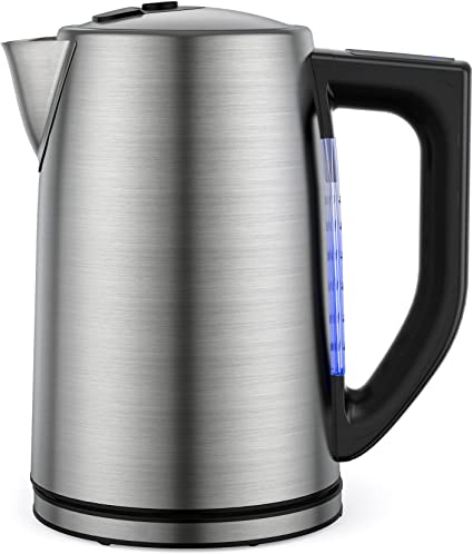 Photo 1 of Electric Kettle Temperature Control Stainless Steel 1.7 L Tea Kettle, BPA-Free Hot Water Boiler with LED Light, Auto Shut-Off, Boil-Dry Protection, Keeping- Warm, 1500W Fast Boiling